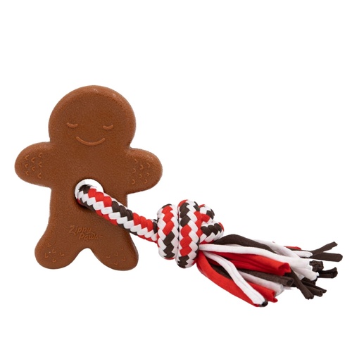 Zippy Paws ZippyTuff Teetherz Dog Toy for Puppies - Christmas Gingerbread Man main image