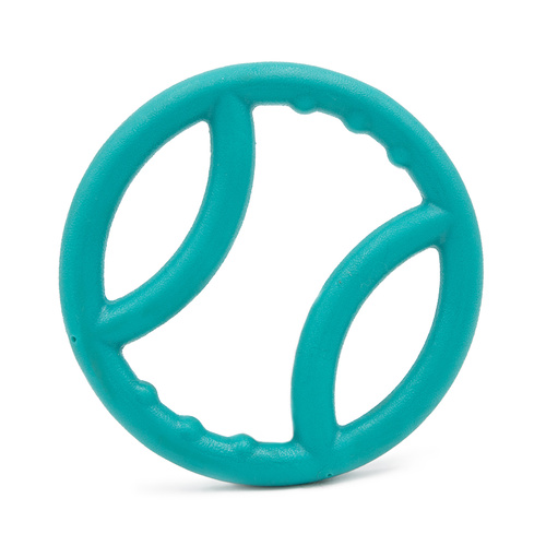 Zippy Paws ZippyTuff TPR Squeaker Ring Tug Dog Toy - Teal main image