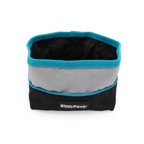 Zippy Paws Adventure Bowl On-the-Go Food & Water Bowl in Teal or Pink Trim main image