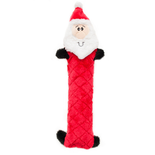 Zippy Paws Jigglerz Shakeable Crinkly Low-Stuffing Dog Toy - Santa main image