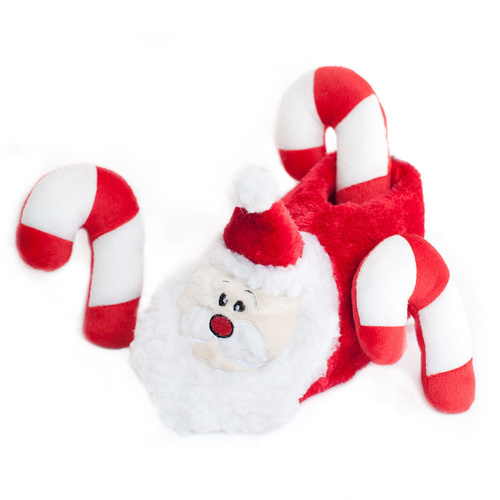 ZippyPaws Santa Slipper Interactive Dog Toy