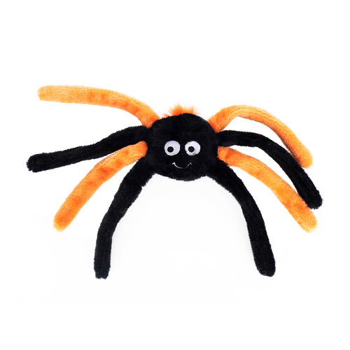 Zippy Paws Halloween Spiderz Squeaker Dog Toy - Orange Small with Long Crinkly Legs main image