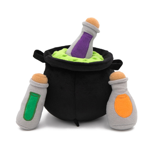 Zippy Paws Halloween Burrow Interactive Dog Toy - 3 Squeaker Toys in a Cauldron main image