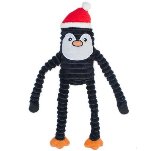 Zippy Paws Christmas Crinkle Dog Toy - Penguin main image