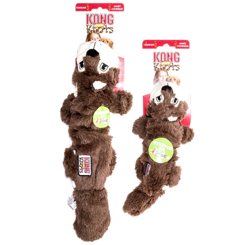 KONG Scrunch Knots No Stuffing Dog Toy Squirrel main image