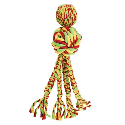 KONG Wubba Weaves Tug Rope Toy for Dogs in Assorted Colours main image